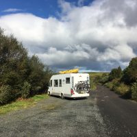 Bertie's parking spot at the north end of Loch Frisa