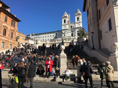 Looking up the Spanish Steps
