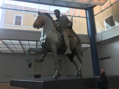 Marcus Aurelius on horseback, the original bronze statue in the Capitoline Museum