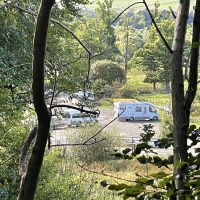 Bertie parked at Innerleithen