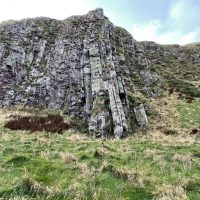 Vertical rock strata