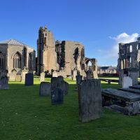 On the left of this photo is the chapter house which is also still intact