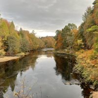 A placid stretch of the river. It doesn't give any hints of the narrow gorge to come