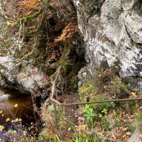 Very precarious looking fisherman's steps. Of course we couldn't help exploring.